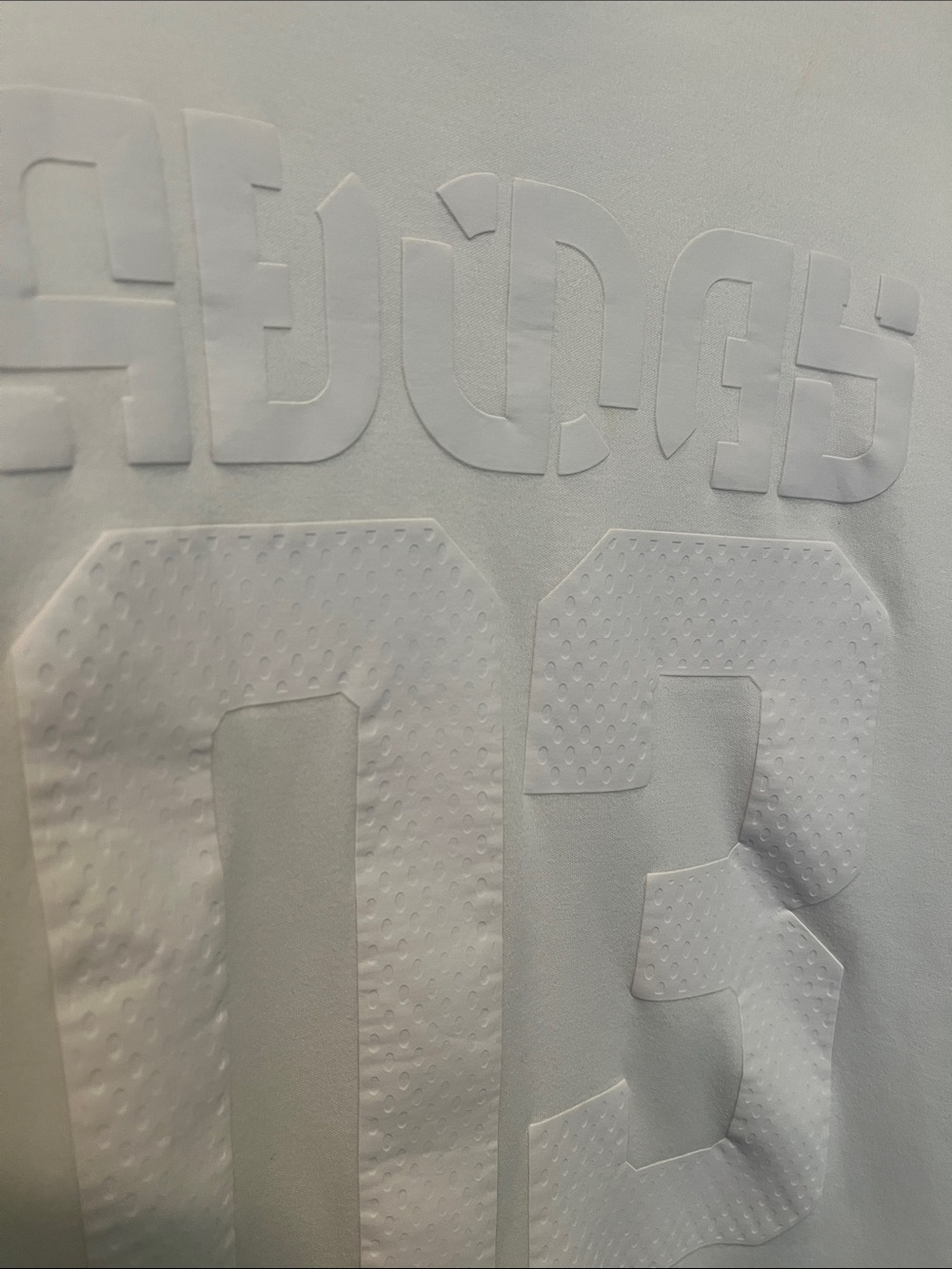 adidas White Sweatshirt with Raised '03' Graphic and side zippers - Picture 3 of 8
